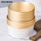 Disposable Gold Foil Paper Bowl Custom Printing Container Paper Salad Bowl With Lid