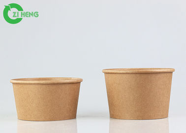 To Go Biodegradowalna zupa Jednorazowe miski na żywność 16 uncji Niestandardowe logo z nadrukiem Kraft Paper Bowl