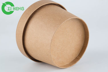 Gruby gwintowany dno kraft Paper Cups 230 ml do lodów powlekanych PE
