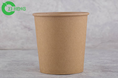 Food Grade Brown Jednorazowe kubki papierowe 480 ML Hard Strong For Water / Beverage