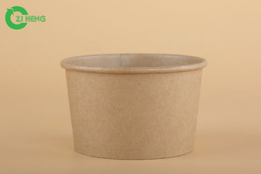 100% recykling brązowy papier Żywności miski 8 Oz Stocked niestandardowe logo drukowane