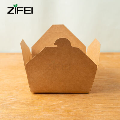 Biodegradowalne pudełko z papieru Kraft brązowo-białe, ekologiczne opakowanie dla zrównoważonych strategii pakowania biznesowego