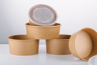 W 100% nadające się do recyklingu Niestandardowe papierowe miski na zupy Jednorazowa bezpłatna próbka